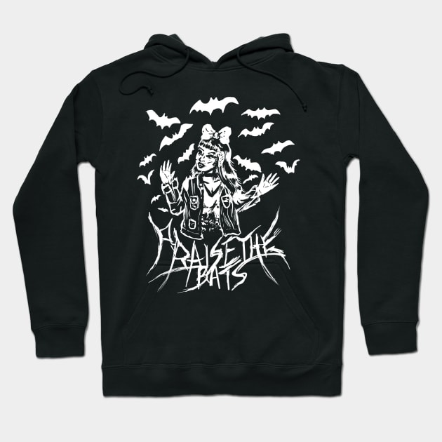 Praise The Bats Goth Punk Girl Hoodie by LunaElizabeth